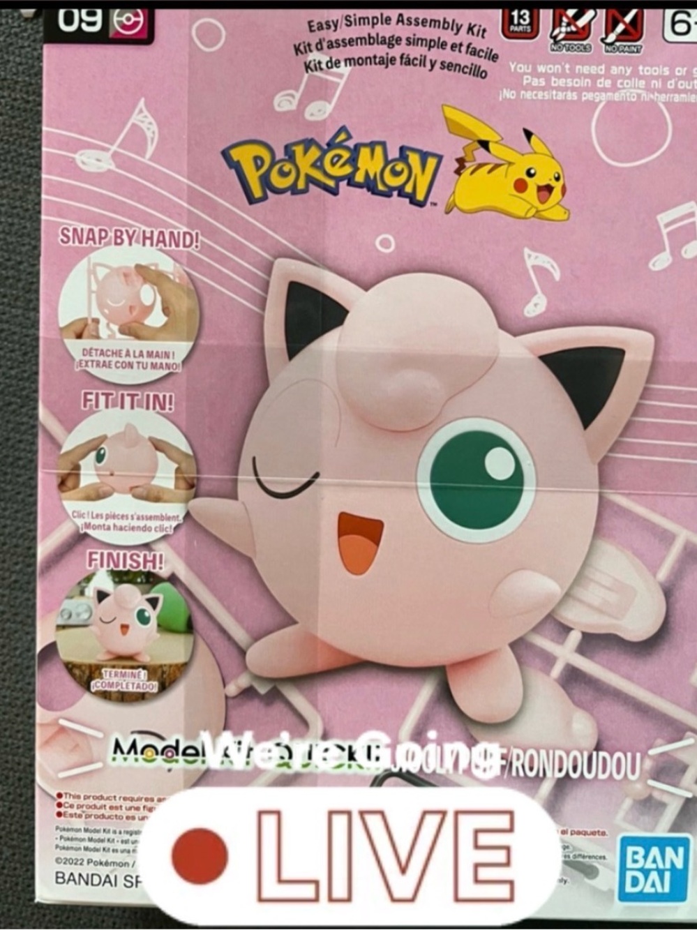 Bandai Hobby Pokemon 09 Jigglypuff Plastic Model Kit